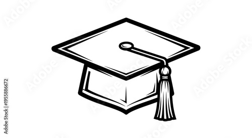 Graduation Cap with Tassel Detail.