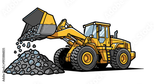 Heavy duty wheel loader machine.
