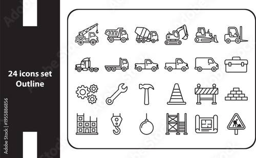 Minimal Military and Army Outline Icons Set  Clean Outline Symbols for Army, Defense, and War Strategy Design 