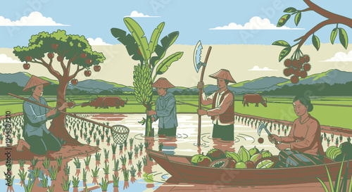 People in a boat on water.