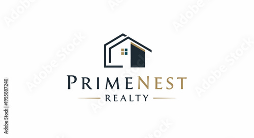 Prime Nest Realty Company Logo Design.