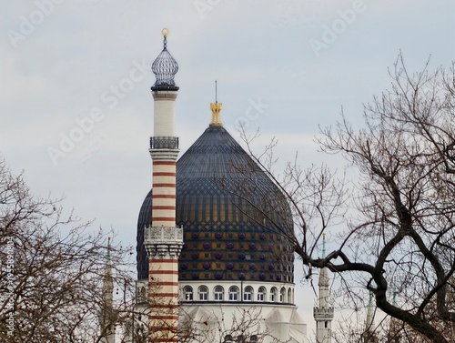 Foto Ancient mosque with intricate designs