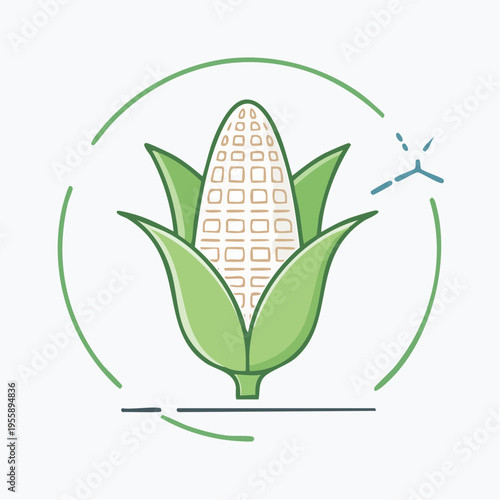 Mais Icon minimalistisch Outline