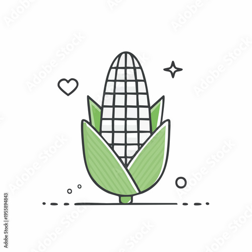 Mais Icon minimalistisch Outline