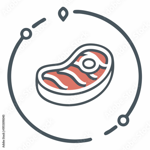Steak Icon minimalistisch
