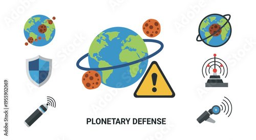 Planetary defense system warning signs.