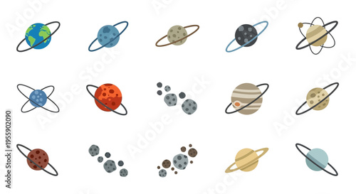 Planets in our solar system.