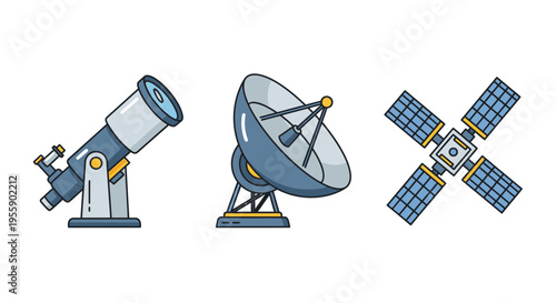 Satellite and telescope communication technology.