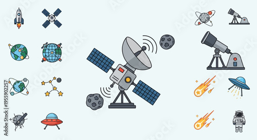Satellite Dish Antenna Communication System.