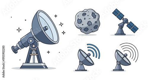 Satellite dish antenna communication technology.