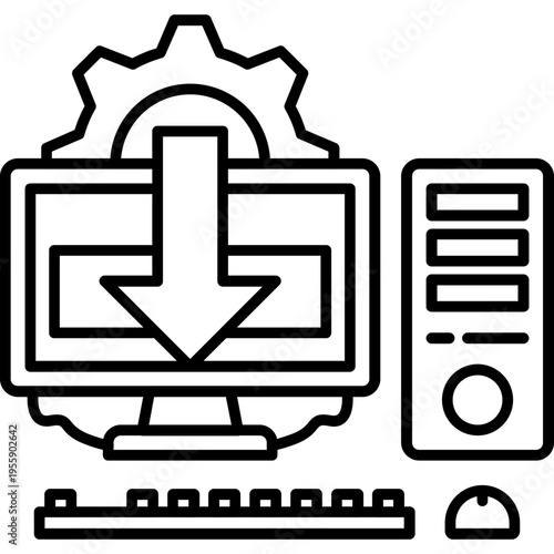 Software Installation Outline Icon