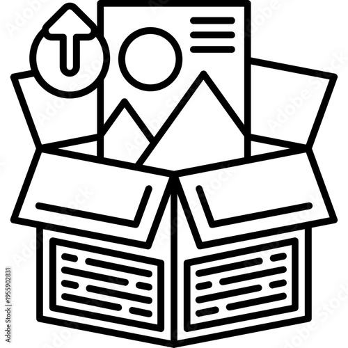 Upload Product Image Outline Icon