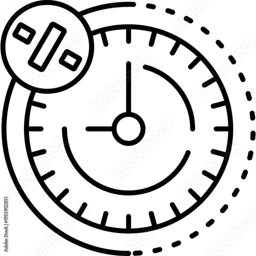 Flash Sale Outline Icon