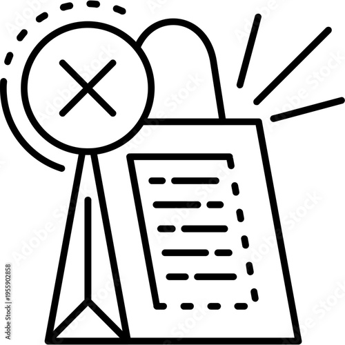 Out of Stock Outline Icon