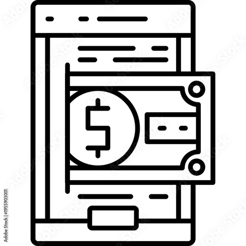 Digital Payment Outline Icon