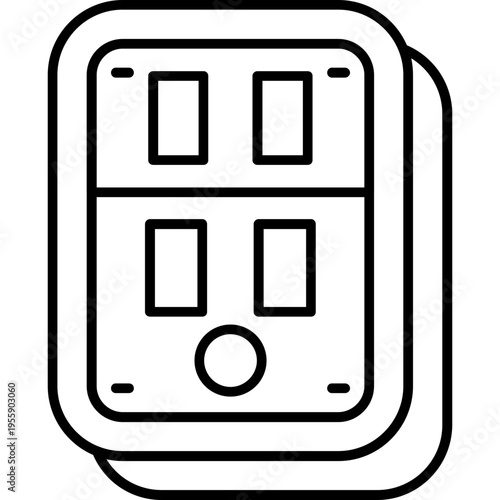 Travel Adapter Outline Icon