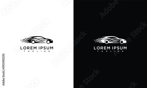 Modern Sports Car Speed Logo Design Template
