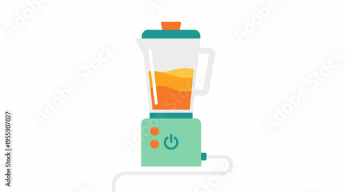 A vibrant, stylish blender is featured on a white background, perfect for making smoothies and drinks, showcasing modern kitchen technology and design aesthetics.