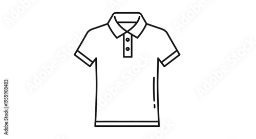Modern polo shirt with short sleeves and collar