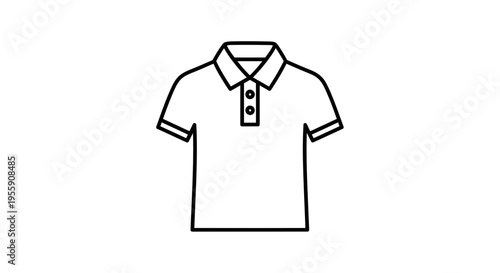 Modern polo shirt with short sleeves and buttoned collar