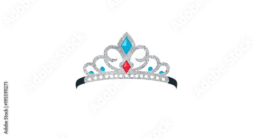 Sparkling silver tiara with vibrant gemstones evoking dreams of fantasy and elegance