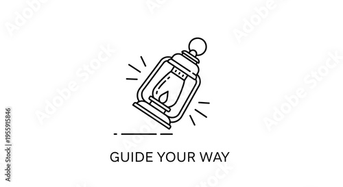 Vintage Lantern Guiding Light, Symbol of Hope and Direction