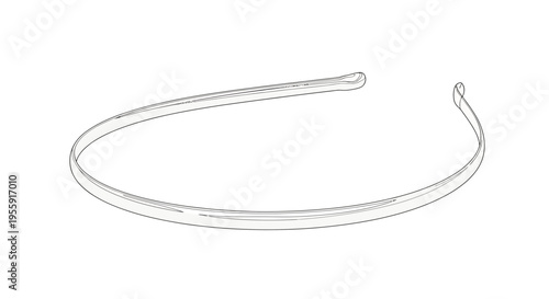 Simple Thin Metal Headband, Minimalist Hair Accessory, Elegant Hairband for Women, Clean Design