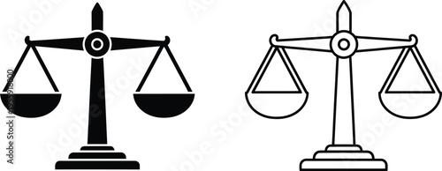 Scales of Justice Legal Law Icons Vector