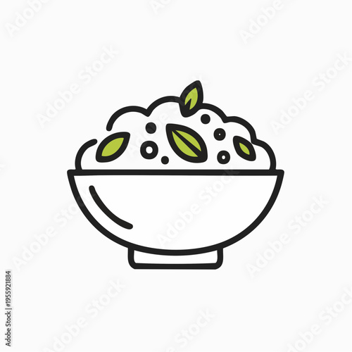 Quinoa Salat Icon minimalistisch