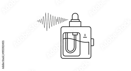 Aromatherapy diffuser emitting sound waves, representing scent diffusion and relaxation