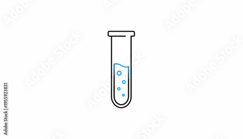 Test Tube with Bubbles, Science Experiment, Laboratory Glassware, Chemical Reaction