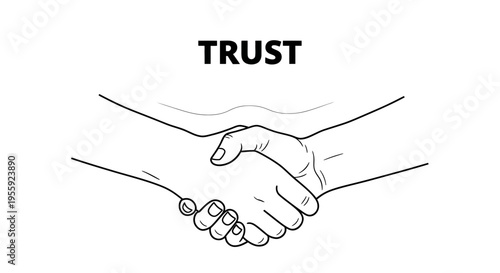 Trust Handshake Icon: Business Partnership, Agreement, and Collaboration Symbol