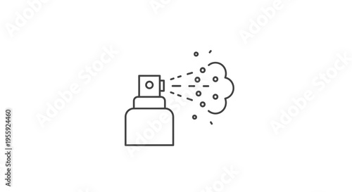 Spray Bottle Icon Dispensing Droplets and Mist