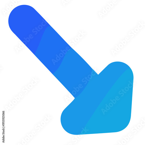 Falling stock market graph with arrow, vector illustration