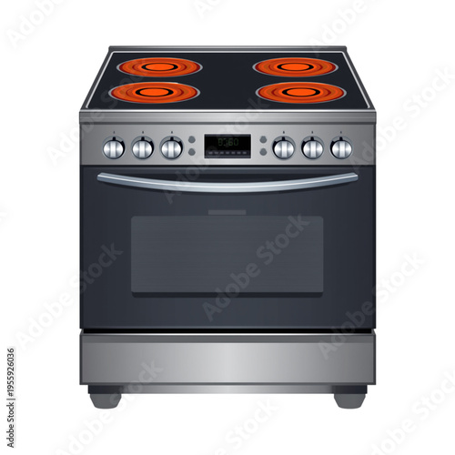 gas stove isolated on white