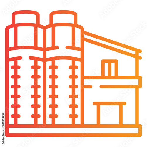Concrete Plant Gradient Icon