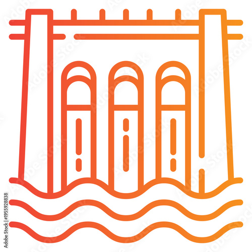 Dam Gradient Icon