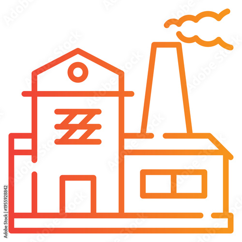 Factory Gradient Icon