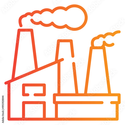 Factory Gradient Icon