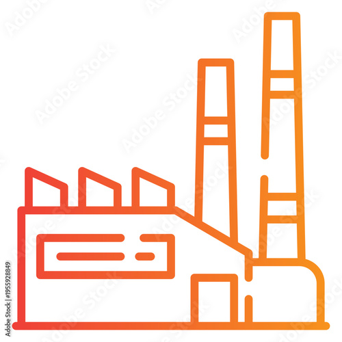 Factory Gradient Icon