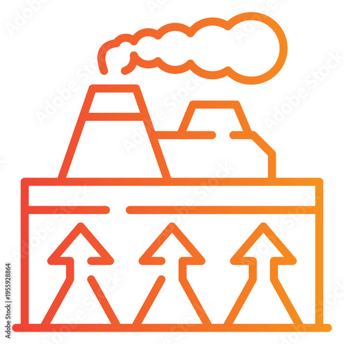 Geothermal Energy Gradient Icon