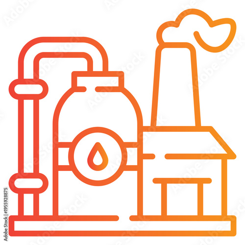 Oil Industry Gradient Icon