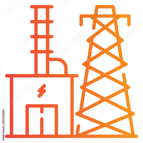 Power Plant Gradient Icon