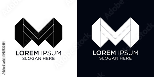 Elevate your brand with this sleek, modern logo design featuring geometric shapes and customizable text, perfect for businesses seeking a professional, elegant visual identity
