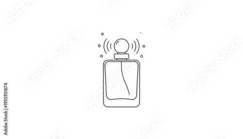 Perfume Bottle with Scent Waves Icon