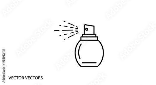 Perfume Bottle Spray Icon, Vector Illustration