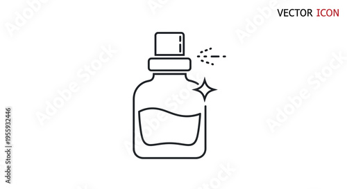 Perfume bottle spray icon, vector illustration, clean and fresh concept