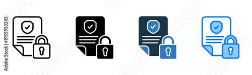 Insurance Security icon multiple style 