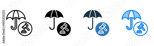 Legal Insurance icon multiple style 