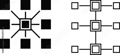 Two Realistic Fountain Pen Nibs Icons Set, Detailed Black and White Ink Pen Tips Isolated on White Background for Design